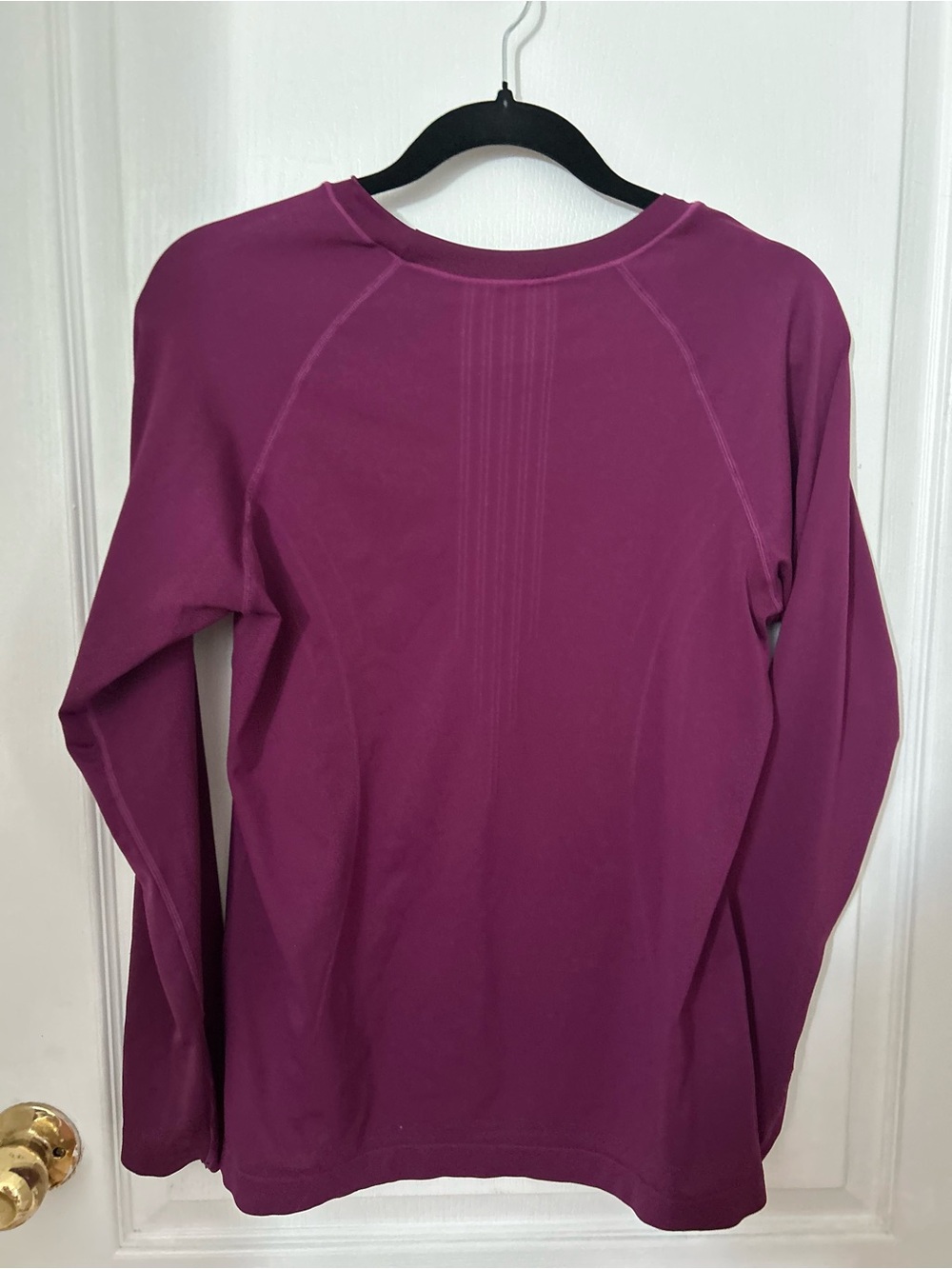 Long Sleeve Active Top in Deep Berry